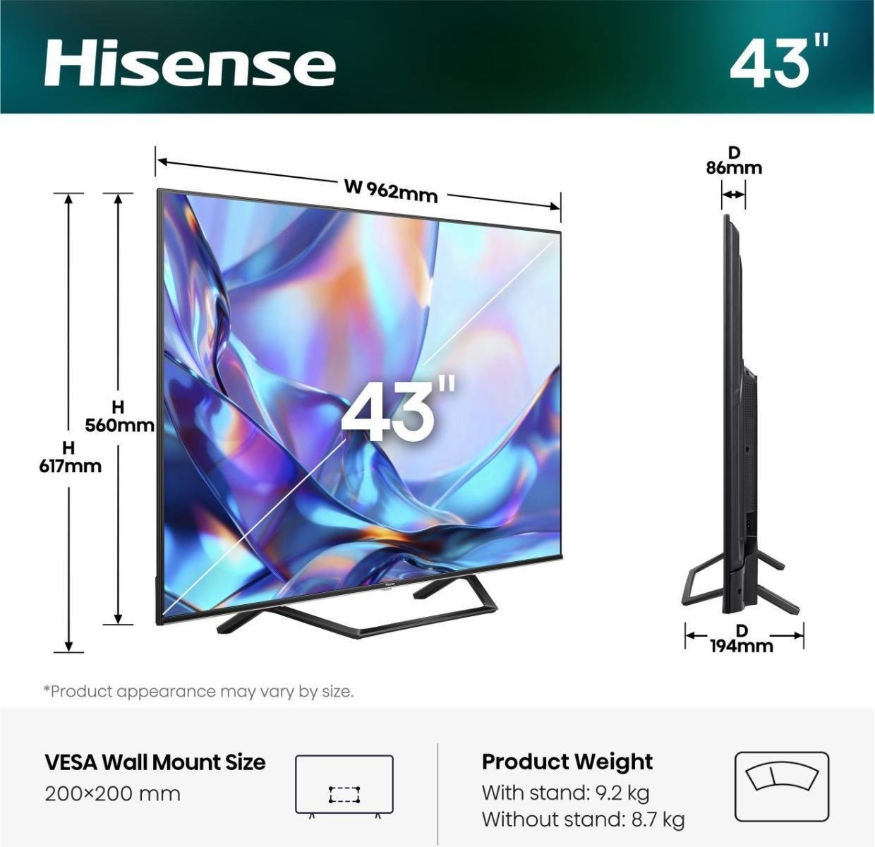 Hisense 43A7DS 43