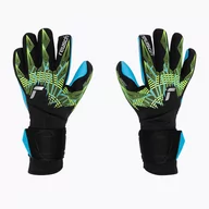 Piłka nożna - Rękawice bramkarskie Reusch Pure Contact Aqua black/fluo lime/aqua - miniaturka - grafika 1