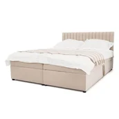 Łóżka - Łóżko kontynentalne z pojemnikiem BELANIA III z topperem | 160x200 | Kolor do wyboru | [P] - miniaturka - grafika 1