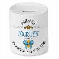 Skarbonki - Skarbonka Dla Logistyka na Urodziny na Prezent z Nadrukiem ze Zdjęciem + Opakowanie na prezent (wzór 03) - miniaturka - grafika 1