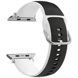 Pasek BELINE Silico Leather do Apple Watch 4/5/6/7/8/9/SE/SE 2/Ultra/Ultra 2 (42/44/45/49mm) Czarno-biały - Akcesoria do smartwatchy Pasek BELINE Silico Leather do Apple Watch 4/5/6/7/8/9/SE/SE 2/Ultra/Ultra 2 (42/44/45/49mm) Czarno-biały - Akcesoria do smartwatchy - miniaturka - grafika 1