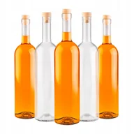 Domowy wyrób alkoholu - 5x Butelki szklane + KORKI FUTURA 1000ml 1l na nalewki wino soki syrop cydr - miniaturka - grafika 1