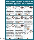 Tablice BHP - SIGNPROJECT DC003 - Wykaz oznakowań chemicznych 594x841 - miniaturka - grafika 1