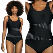 Stroje kąpielowe - Strój kąpielowy jednoczęściowy na basen SELF S36W-19b Fashion Sport M 38 - miniaturka - grafika 1
