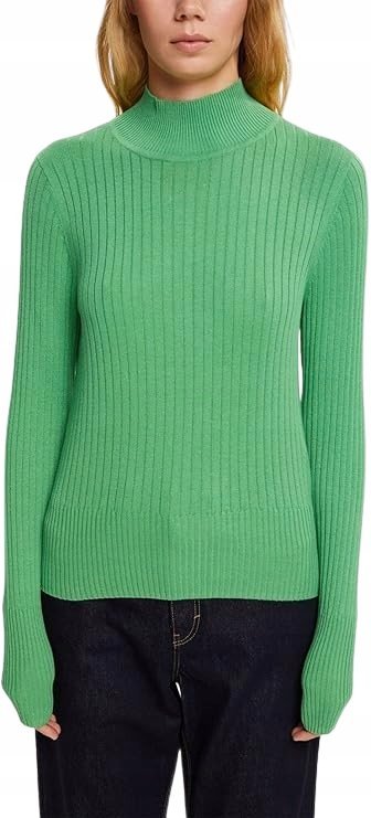 EDC DAMSKI SWETER ZIELONY Z DŁUGIM RĘKAWEM XL 6BA