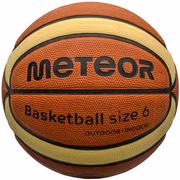 Koszykówka - Piłka koszykowa Meteor Cellular 6 brązowo-kremowa 10101 - miniaturka - grafika 1