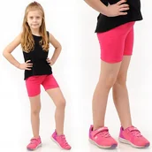 Spodenki damskie - Krótkie spodenki Legginsy 1/2 Kolarki Dziecięce Getry Szorty Różowe 116 - miniaturka - grafika 1