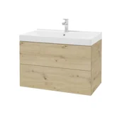 Szafki łazienkowe - Szafka łazienkowa pod umywalkę Defra Faro 80 cm dąb artisan 001-D-08019 - miniaturka - grafika 1
