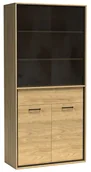 Witryny - Regał z witryną hikora naturalna P0-M22 - miniaturka - grafika 1