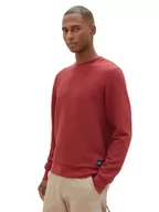 Bluzy męskie - TOM TAILOR Bluza męska, 32220 – Burned Bordeaux Red, L - miniaturka - grafika 1