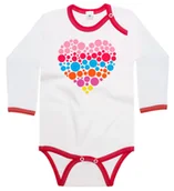 Body dla niemowląt - Body dziecięce Kolorowe Kropki W Kształcie Serca Na Dzień Kropki 74/80 - miniaturka - grafika 1