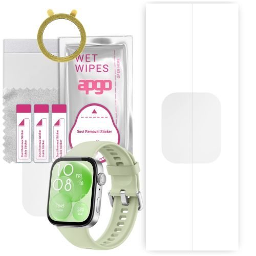 1x folia hydrożelowa ochronna do Huawei Watch Fit 3 - apgo Smartwatch Hydrogel Protection Ochrona na ekran smartwatcha