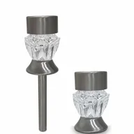 Lampy ogrodowe - Lampa solarna inox POLUX KRYSZTAŁEK SS71 RGB satyna - miniaturka - grafika 1