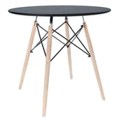 Stoły - STÓŁ TODI OKRĄGŁY 80CM ▪️ 3327 ▪️ CZARNY - miniaturka - grafika 1