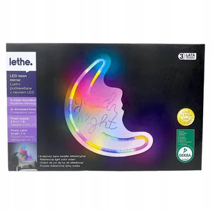 Lethe Lustro Podświetlane z Neonem LED KSIĘŻYC - Lustra - miniaturka - grafika 1