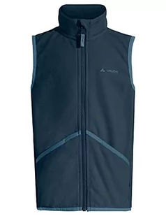 VAUDE Unisex Kids Pulex kamizelka dziecięca niebieski Dark Sea 134 - Kurtki i płaszcze dla chłopców - miniaturka - grafika 1