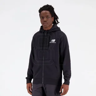 Bluza New Balance Essentials Stacked Logo Fren BK M MJ31536BK S - Bluzy męskie - miniaturka - grafika 1