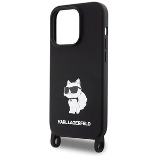 Karl Lagerfeld KLHCP15XSCBSCNK iPhone 15 Pro Max 6.7" hardcase czarny/black Crossbody Silicone Choupette - Etui i futerały do telefonów - miniaturka - grafika 5