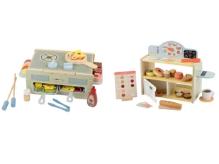 Lupilu Drewniany grill stołowy lub drewniana piekarnia i kawiarnia - Zabawki kreatywne - miniaturka - grafika 1