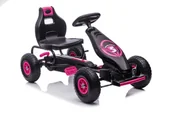 Jeździki dla dzieci - Gokart Na Pedały G18 Różowy LEAN CARS - miniaturka - grafika 1