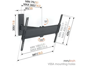 Vogel`s TVM 1623 obrotowy uchwyt do TV 40"-77" - Uchwyty do telewizora - miniaturka - grafika 5