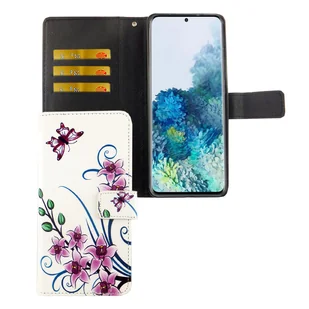 Etui na telefon Samsung Galaxy S20 Plus z klapką i kieszenią na kartę w kształcie kwiatu lotosu - Etui i futerały do telefonów - miniaturka - grafika 1