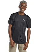 Koszulki sportowe męskie - Jack Wolfskin Koszulka funkcyjna "Tech T" w kolorze czarnym - miniaturka - grafika 1