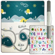 Maty edukacyjne - MATA EDUKACYJNA PIANKOWA DLA DZIECI DWUSTRONNA XPE 180x150 GRUBA 1CM - miniaturka - grafika 1
