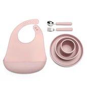 Zestawy naczyń dla dzieci - Zestaw Naczyń Silikonowych [Kolor Jasnoróżowy] - miniaturka - grafika 1
