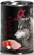Mokra karma dla psów - Alpha Spirit Wieprzowina z jabłkiem 12x400g 23355-uniw - miniaturka - grafika 1