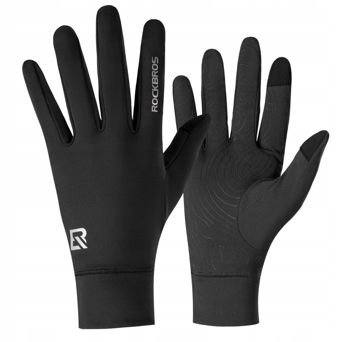 Rękawiczki do Biegania sportowe Odblaskowe Rękawice rower Antypoślizgowe XL