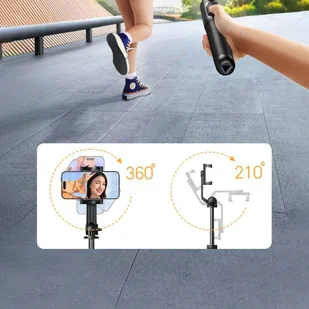 Selfie stick / kijek teleskopowy ze stojakiem i pilotem Bluetooth 1.5m Ugreen LP586 - czarny - Selfie stick - miniaturka - grafika 13