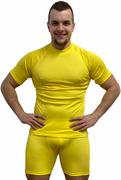 Koszulki sportowe męskie - SPORT T-shirt z krótkim rękawem - męska .XS .żółty - miniaturka - grafika 1