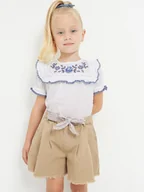 Spodenki damskie - Mayoral Szorty materiałowe 3209 Beżowy - miniaturka - grafika 1