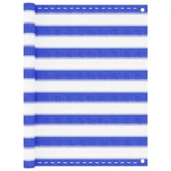 Markizy - Lumarko Parawan balkonowy, niebiesko-biały, 90x300 cm, HDPE - miniaturka - grafika 1