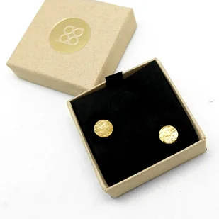 Młotkowane srebrne kolczyki kółka - Kolczyki - miniaturka - grafika 1