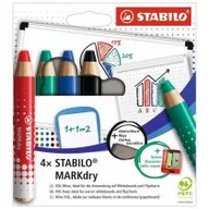 Przybory szkolne - Stabilo Kredka do tablic + temperówka + ściereczka 4 szt. - miniaturka - grafika 1