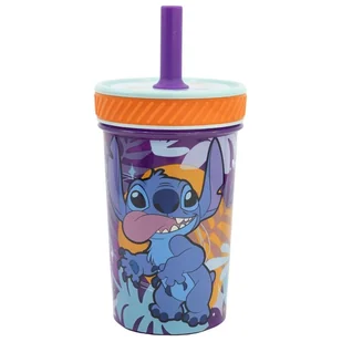 Lilo I Stitch Kubek Bidon Niekapek Antypoślizgowy Nie Przewraca Się 370Ml - Kubki dla dzieci - miniaturka - grafika 1