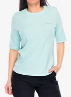 Koszulki i topy damskie - Koszulka damska Columbia Sun Trek 1/2 Sleeve Tee - spray/spray - miniaturka - grafika 1