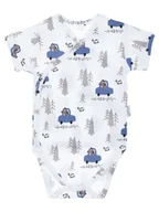 Body dla niemowląt - Chłopięce body bawełna krótki rękaw miś w samochodzie Nicol,r.56 - miniaturka - grafika 1