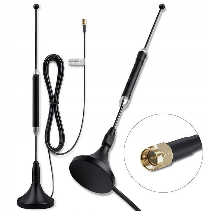 Qoltec Antena 4G LTE z podstawą magnetyczną| 5dBi dookólna wewnętrzna 600-2700 MHz SMA 3m