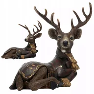 Figurki dekoracyjne - FIGURKA JELEŃ RENIFER ŚWIĄTECZNA dekoracja na święta prezent duża 39cm - miniaturka - grafika 1