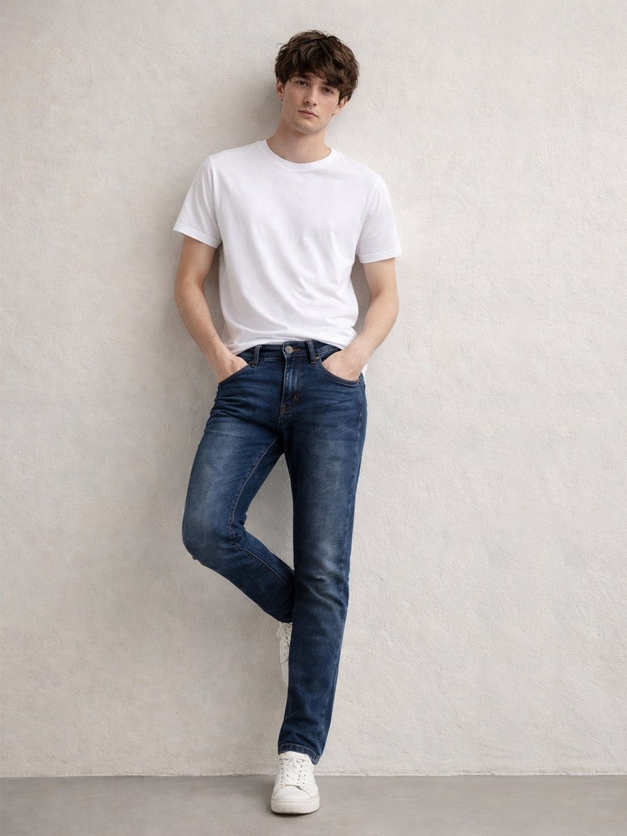 Spodnie jeansowe granatowy 32