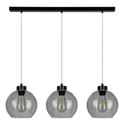 Lampy sufitowe - Britop Skandynawska LAMPA wisząca LAGUNA 18610304 loftowa OPRAWA szklane kule zwis przydymiony czarna - miniaturka - grafika 1