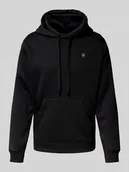 Bluzy męskie - Bluza z kapturem, wyhaftowanym logo i kieszenią kangurką - miniaturka - grafika 1