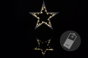 Nexos Gwiazda dekoracyjna świąteczna 20 LED ciepła biel - Oświetlenie świąteczne - miniaturka - grafika 1