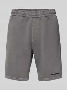 Szorty z dzianiny dresowej o kroju regular fit z wyhaftowanym logo - Spodnie sportowe męskie - miniaturka - grafika 1