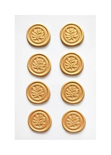 Argo Odbicie Lakowe Samoprzylepne Listki Opakowanie 8 Sztuk Kolor Złoty - Dekoratorstwo - miniaturka - grafika 1