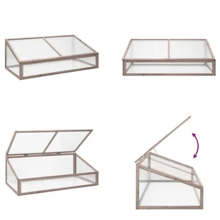 vidaXL Szklarnia szara 110x58,5x39 cm drewno jodłowe - Szklarnia - Szklarnie - Szklarnia ogrodowa - Szklarnia - Szklarnie ogrodowe - miniaturka - grafika 1