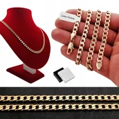 Łańcuszki - ZŁOTY PEŁNY ŁAŃCUSZEK PANCERKA PREZENT DLA MĘŻA - miniaturka - grafika 1